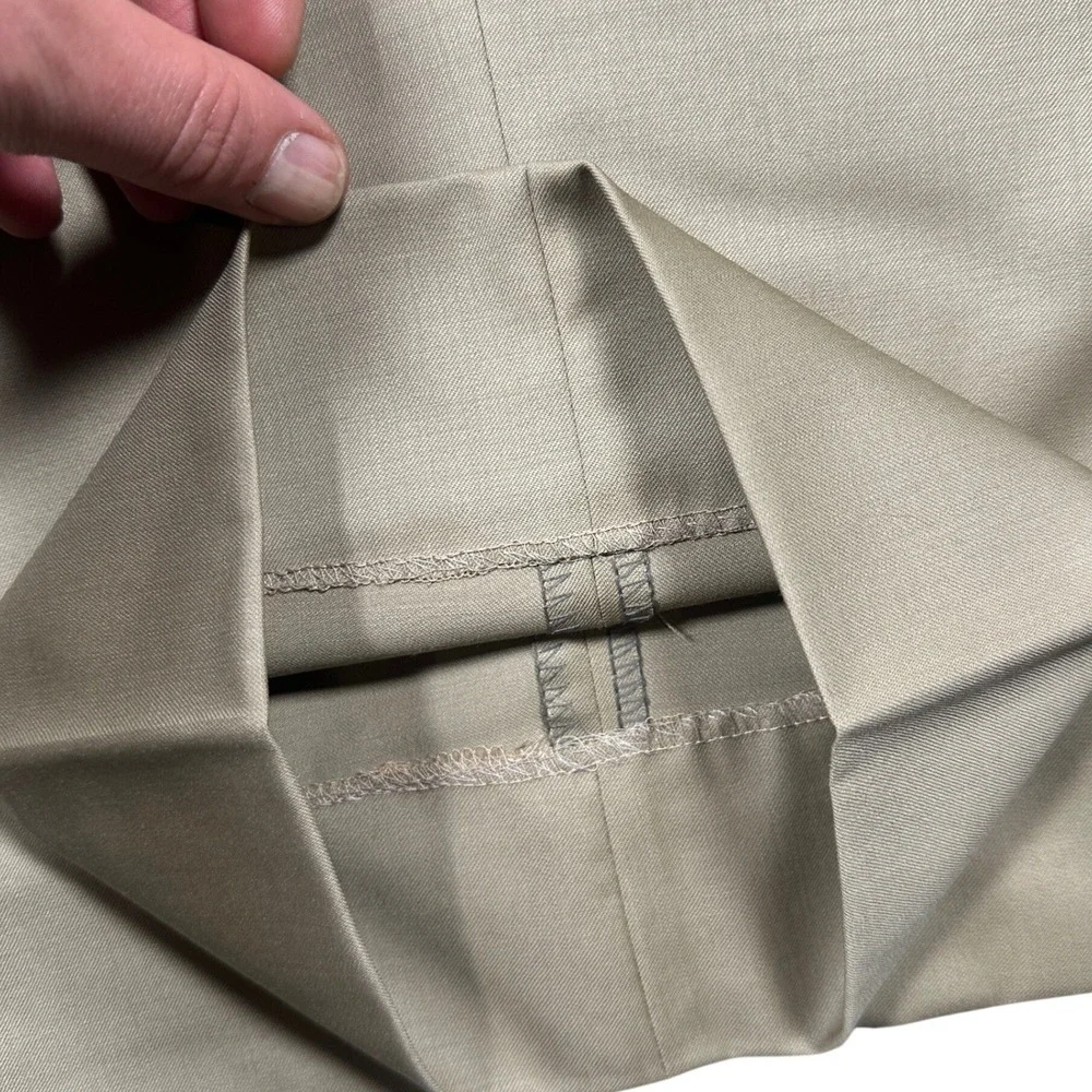 Carlo‎ Mandrone Dress Pants Mens 44L Tan Pleated Made in Canada Trousers